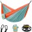 Wise Owl Outfitters Kids Hammock - Small Camping Hammock, Kids Camping Gear w/Tree Straps and Carabiners for Indoor/Outdoor Use, Kid Size Cloud Blue & Tangerine