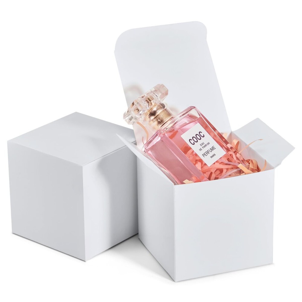 MESHA White Gift Box 50PC 3x3x3\'\' Sturdy Gift Boxes with Lids, Bridesmaid Proposal Gifts Box for Bridal, Cookies, Groomsmen Proposal Box, Party Favor, Wedding Favor