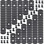 CRUSHUNT 12 Pack Single Picatinny Rail 3 3 5 5 7 7 9 9 11 11 13 13 Slots Polymer Black