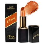 L\'Paige Designer Lipstick - Metallic Frosted Copper Finish, Rich Orange-Brown Shade, w/ Aloe Vera Infused, Long-Lasting & Moisturizing, Smooth & Comfortable Application for All-Day Wear, Shade L05