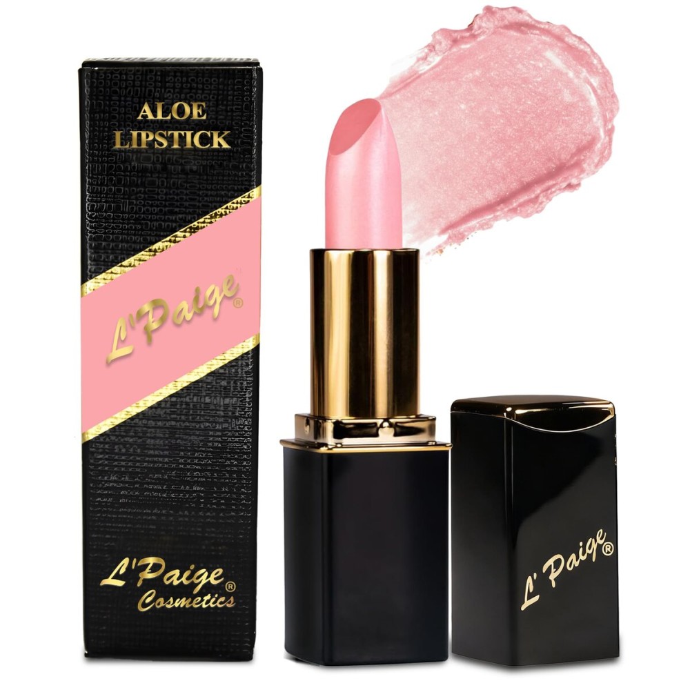 L\'Paige Designer Lipstick - Cool-Toned Pink with Iridescent Shimmer - Aloe Vera-Based, Long-Lasting & Moisturizing Formula for a Smooth, Luxurious Feel - Shade L44 Shimmery Ice Lipstick