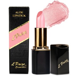 L\'Paige Designer Lipstick - Cool-Toned Pink with Iridescent Shimmer - Aloe Vera-Based, Long-Lasting & Moisturizing Formula for a Smooth, Luxurious Feel - Shade L44 Shimmery Ice Lipstick