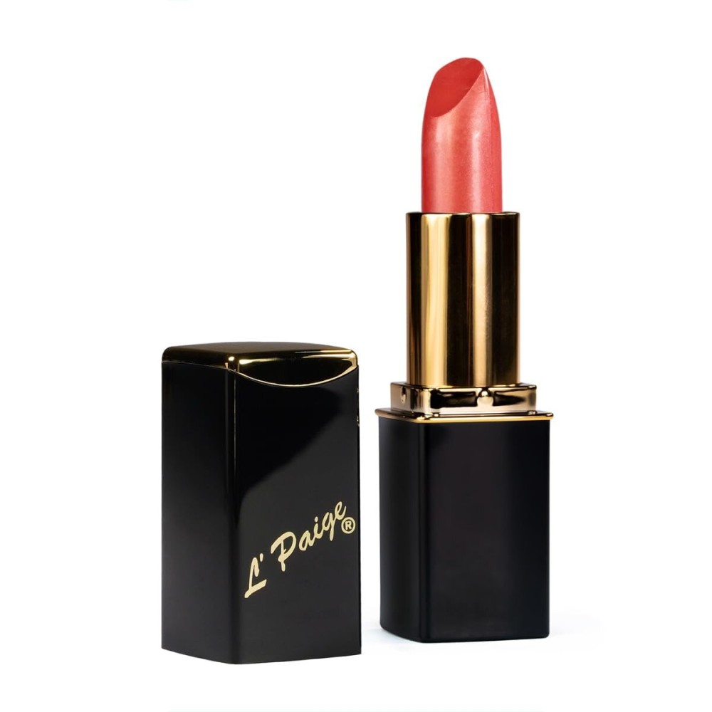 L\'Paige L49 - PEACH NECTAR Designer Lipstick | Aloe Vera-Based, Long-Lasting, Moisturizing | Warm Peach-Coral with a Satin Cream Finish