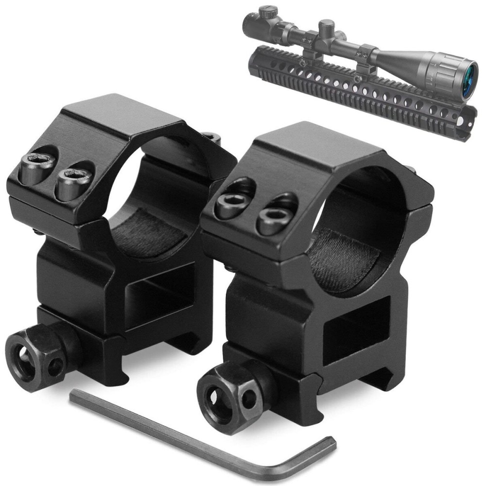 Modkin Scope Rings, Rifle Scope Mount High Profile Scope Mounts for Picatinny Rail (1 inch, 2 Pieces)