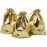 BEAVOING Pack of 100 5x 7 Heavy Duty Gold Drawstring Organza Jewelry Pouches Wedding Party Christmas Favor Gift Candy Chocolate Bags (Gold, 5x 7)