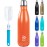 BOGI 17oz Insulated Water Bottle Double Wall Vacuum Stainless Steel Water Bottles, Leak Proof Metal Sports Water Bottle Keeps Drink Hot and Cold - Perfect for Outdoor Sports Camping Biking (Orange)