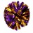 PUZINE 2pack 12 Cheerleading Pom Poms with New Handle for Team Spirit Sports Dance Cheering Kids Adults (Purple and Gold)