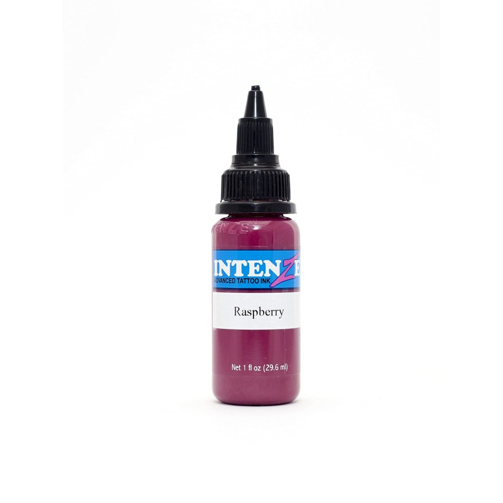 Intenze Raspberry Tattoo Ink 1oz with Excellent Long-Lasting Opacity, Made in USA, Exceptional Skin Coverage, Sterilized and Direct from The Manufacturer.