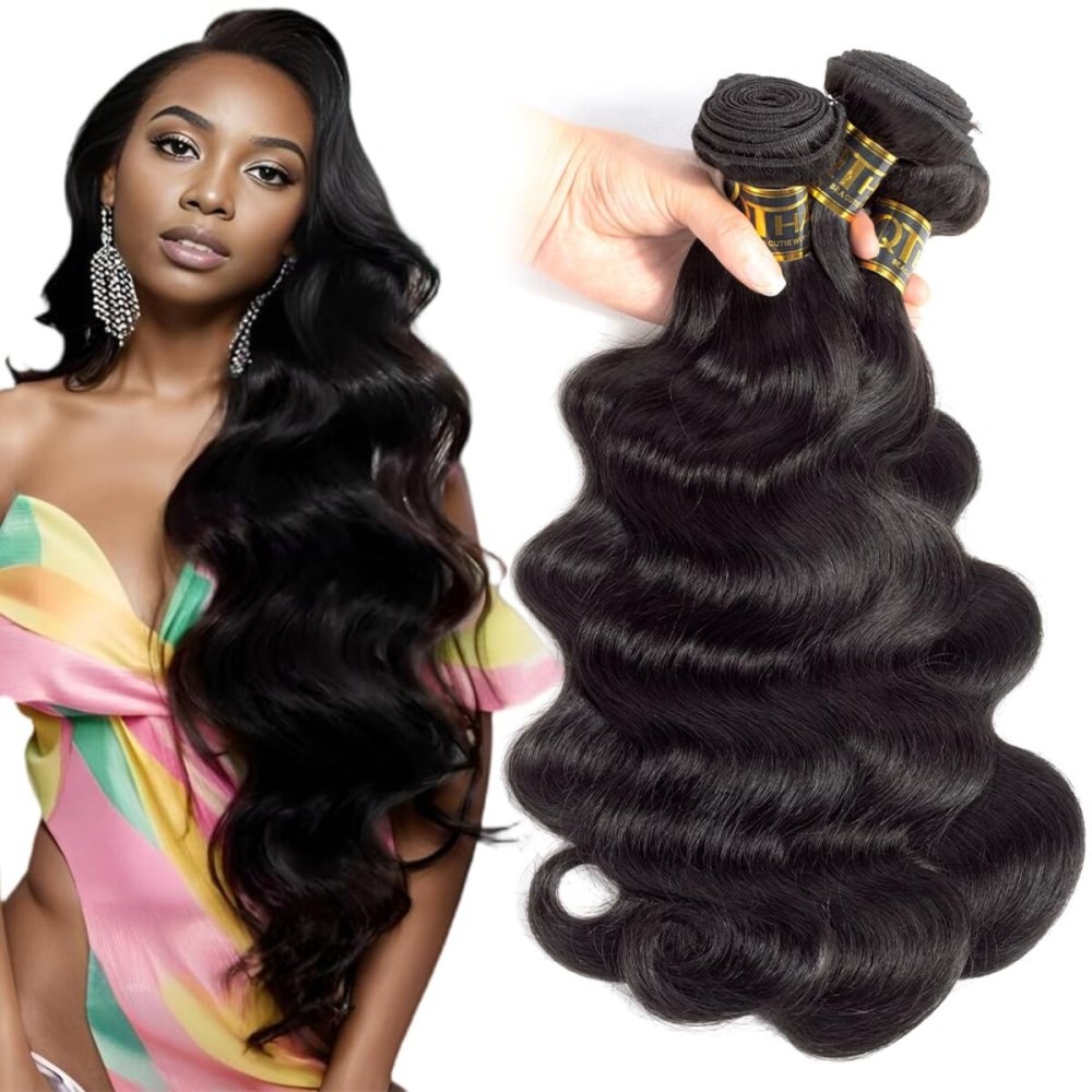 QTHAIR 18A Brazilian Virgin Hair Body Wave Remy Human Hair 3 Bundles Weaves 18 18 18 inch 300g 100% Unprocessed Brazilian Body Wave Hair Weaving Natural Color