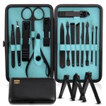 Utopia Care Nail Clippers Professional Nail Kit or Manicure Kit for Women and Men, Stocking Stuffers or Groomsmen Gifts 16Pcs Pedicure Set for Fingernail, Toenail Clippers with Travel Case