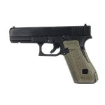 Talon Grips - Adhesive Grip for Glock 17, 17 MOS, 22, 25, 31, 34, 35, 37, 45, 74, 19X - Made in The USA - Easy Installation, Durable, Superior Traction - Gen 4 - Large Backstrap, Moss