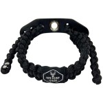 Ten Point Gear Bow Archery Wrist Sling 550 Paracord - Survival Hunting Shooting - Durable Leather with Metal Grommet (Multiple Color Options) (Blackout)
