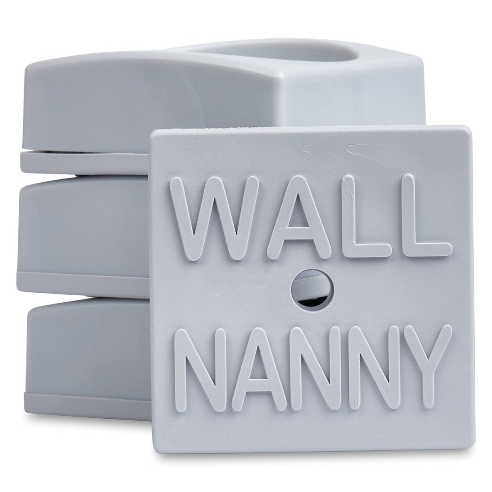 Wall Nanny Mini - Smallest Baby Gate Wall Protector (Made in USA) Protect Walls & Doorways from Pet Gates & Dog Gate Spindles - Child Pressure Mounted Baby Gate for Stairs Wall Cup (Gray) 4 Pack