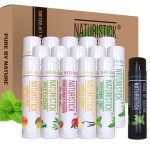 16-Pack Premium Beeswax Lip Balm by Naturistick | Chemical-Free, 100% Natural Chapstick for Dry, Chapped Lips | Made with Coconut Oil, Shea Butter, Aloe Vera | 5 Assorted Scents | Made in the USA