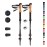 Montem Ultra Strong Trekking, Walking, and Hiking Poles - One Pair (2 Poles) - Collapsible, Lightweight, Quick Locking, Weather-Resistant and Ultra Durable (Black (Cork Grip))
