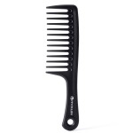 HYOUJIN Black Large Wide Tooth Detangler Paddle Brush - Best Styling Comb for Curly, Wet, Long Hair