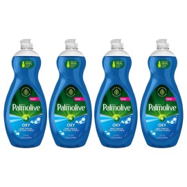 Palmolive Ultra Dishwashing Liquid Dish Soap, Oxy Power Degreaser - 32.5 Fl Oz (Pack of 4)