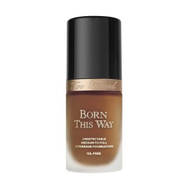 Too Faced Born This Way Natural Finish Longwear Liquid Foundation | Medium-To-Full Coverage | Hydrating + Oil Free, 1 Fl Oz, Hazelnut