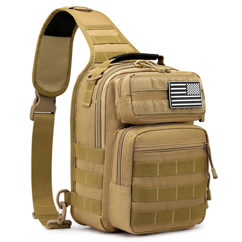 G4Free Tactical Sling Bag Backpack Military Rover Shoulder Sling Pack Molle EDC Small Crossbody Chest Pack