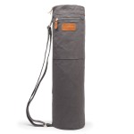 ELENTURE Canvas Yoga Mat Bag with Adjustable Strap & Pockets, Full-Zip Travel Gym Tote for Women & Men, Fits 1/4 & 1/3 Thick Mats, Lightweight Carrier for Yoga, Workout, Outdoor Use