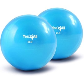 Yes4All Soft Weighted Toning Ball Smooth 2lb Pair