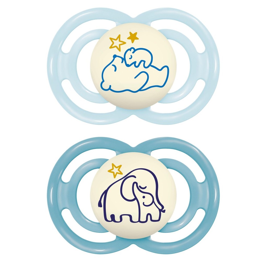 MAM Perfect Baby Pacifier, Patented Nipple, Developed with Pediatric Dentists & Orthodontists, 2 Pack, 6+ Months, Unisex