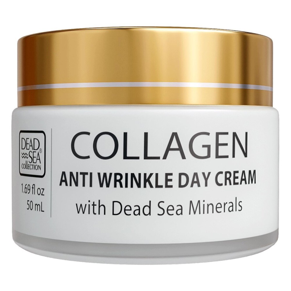 Dead Sea Collection Day Cream for Face with 3X Collagen, Dead Sea Minerals, and Vitamin E - Anti Aging Nourishing Skin Care Moisturizer to Reduce Wrinkles (1.69 fl. oz)