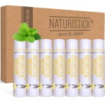Naturistick Premium Beeswax Lip Balm for Dry, Chapped Lips | 100% Natural Lip Care | Coconut Oil, Shea Butter, Aloe Vera | Moisturizing, Chemical-Free Chapstick | 7 Pack Vanilla Scent | Made in USA