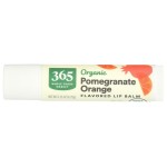 365 by Whole Foods Market, Organic Flavored Lip Balm, Pomegranate Orange, 0.15 Ounce