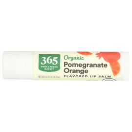 365 by Whole Foods Market, Organic Flavored Lip Balm, Pomegranate Orange, 0.15 Ounce