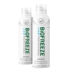 Biofreeze Professional Strength Pain Relief Aerosol Spray, Arthritis Pain Reliever, Knee & Lower Back Pain Relief, Sore Muscle Relief, FSA Eligible, 2 Pack (4 FL OZ Biofreeze Menthol Spray)