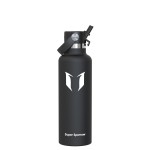 Super Sparrow Insulated Water Bottle - 25 Oz - Standard Mouth FlipFlow Flask - BPA Free, Leak Proof Drink Bottle- Ergonomic Straw Water Bottles for Work, Gym, Travel, Sports
