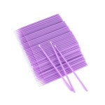 G2PLUS 500PCS Cotton Swabs, Purple Disposable Micro Applicators Brush for Makeup and Personal Care Cosmetic Brush, Micro Swabs for Eyelash Extensions, Nails, Eyeliner (Head Diameter: 3.0mm)