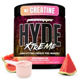 PROSUPPS Mr. Hyde Xtreme Pre Workout Powder with Creatine, Beta Alanine & Caffeine - Extreme Energy, Pumps, Focus & Performance - Fitness & Gym Supplements for Men & Women (Watermelon, 30 Servings)