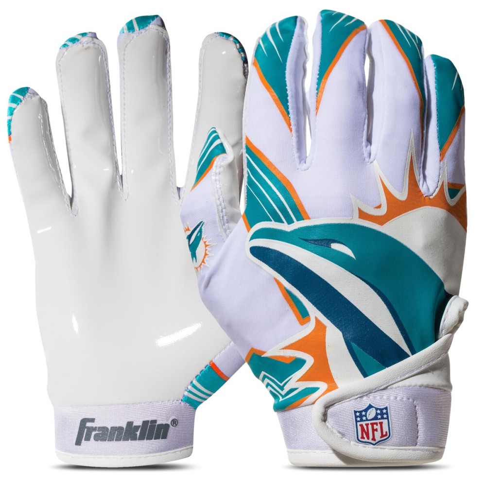 NFL Miami Dolphins Youth Medium Receiver Gloves