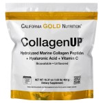 California Gold Nutrition CollagenUP, Hydrolyzed Marine Collagen Peptides with Hyaluronic Acid and Vitamin C, Unflavored, 1.02 lb (464 g)