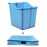 W WEYLAN TEC Foldable Bathtub Toddler Kid Children Bath Tub Blue