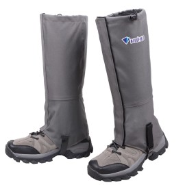Azarxis Hiking Gaiters for Outdoor Camping Running Walking Backpacking Women Men Ankle Leg Guard Boot Legging Cover Snow Lightweight Waterproof Durable Wrap Mountain Hunting Climbing (Dark Grey, M)