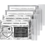 Swiss Safe 4 Pack Mylar Emergency Blankets for Survival - Compact & Insulated for Cold Weather - Designed for NASA, Outdoor, Running, Camping, Survival, First Aid Car Kit - Camouflage, 4 Pack
