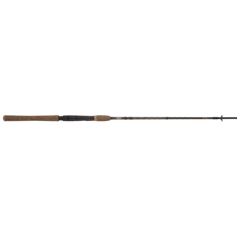 Berkley 7 Lightning Rod Spinning Rod, One Piece Spinning Rod, 8-14lb Line Rating, Medium Rod Power, Moderate Fast Action, 1/4-5/8 oz. Lure Rating, Brown