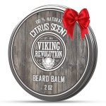 Viking Revolution BEST DEAL Beard Balm with Argan Oil & Mango Butter - Styles, Strengthens & Softens Beards & Mustaches - Citrus Scent Leave in Conditioner Wax for Men