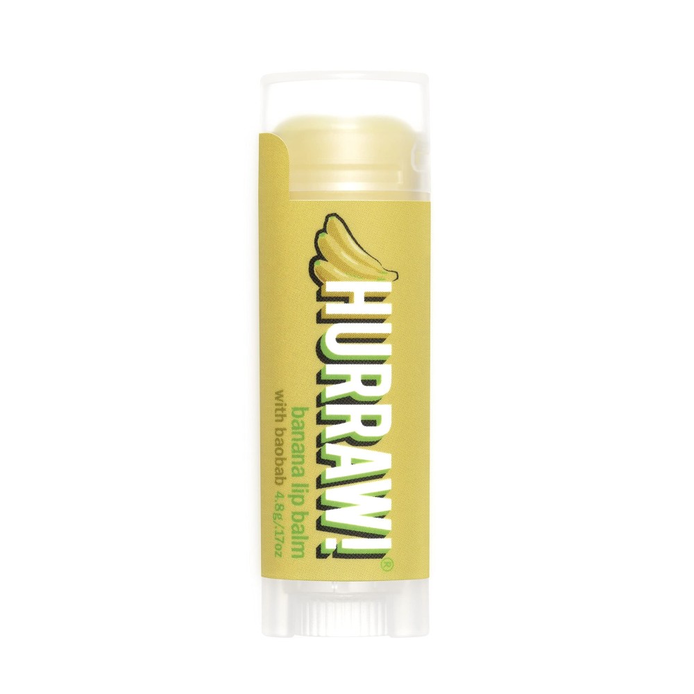 Hurraw! Banana Lip Balm: Organic, Certified Vegan, Cruelty and Gluten Free. Non-GMO, 100% Natural Ingredients. Bee, Shea, Soy and Palm Free. Made in USA