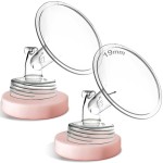 Nenesupply 19mm 2 pc Flanges Compatible with Spectra S2 S1 9 Plus Synergy Gold Breastpump Replacement to Spectra Pump Parts Flange Accessories Wide Mouth Work with Valve Backflow Protector Bottle
