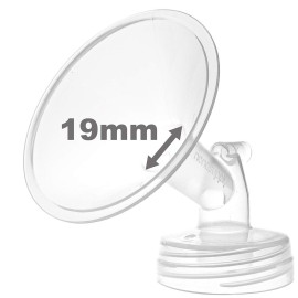 Nenesupply 19mm 1 pc Flange Compatible with Spectra S2 S1 9 Plus Synergy Gold Breastpump Replacement to Spectra Pump Parts Flange Accessories Wide Mouth Work with Valve Backflow Protector Bottle