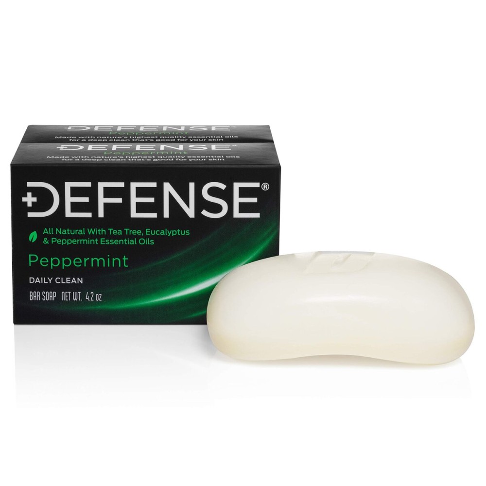 Defense Soap 2pk All Natural Peppermint Bar Soap for Men | Made by Wrestlers with Tea Tree Oil & Eucalyptus Oil to Promote Healthy Skin