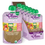 Plum Organics Mighty 4 Organic Toddler Food - Strawberry, Banana, Greek Yogurt, Kale, Amaranth, and Oat - 4 oz Pouch (Pack of 6) - Organic Fruit and Vegetable Toddler Food Pouch