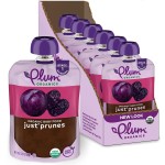 Plum Organics Just Prunes, 4+ Months - Organic Baby Food Pouches, 3.5 oz Pouch (Pack of 6)