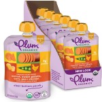Plum Organics Stage 3 Organic Baby Food - Carrot, Sweet Potato, Corn, Pea, and Chicken - 4 oz Pouch (Pack of 6) - Organic Baby Food Pouch