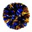 PUZINE 2pack 13 Cheerleading Pom Poms with New Handle for Team Spirit Sports Dance Cheering Kids Adults 100g (Blue with Gold)