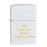 Zippo Lighter - Personalized Custom Message Engraved Windproof Classic Pocket Lighter White Matte